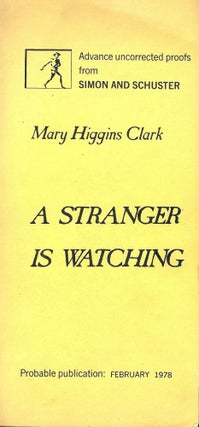 Item #10022 A STRANGER IS WATCHING. MARY HIGGINS CLARK