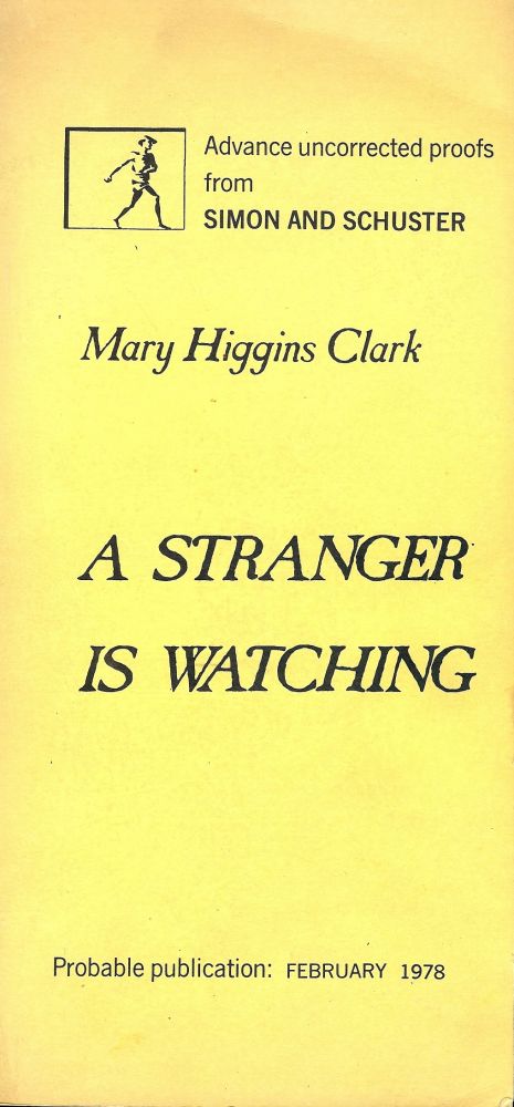 Item #10022 A STRANGER IS WATCHING. MARY HIGGINS CLARK.