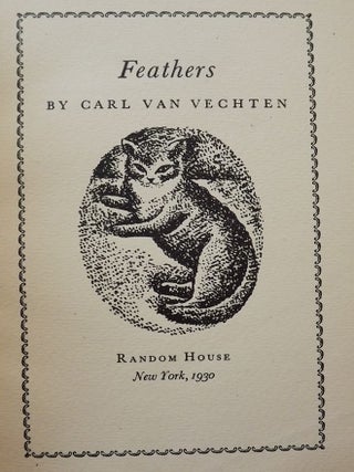 Item #11490 FEATHERS. CARL VAN VECHTEN
