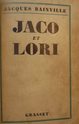 Item #1173 JACO ET LORI. Jacques BAINVILLE