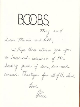 B.O.O.B.S: A BUNCH OF OUTRAGEOUS BREAST-CANCER SURVIVORS