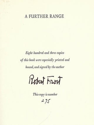 A FURTHER RANGE