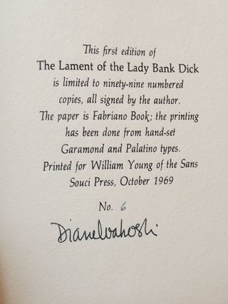 THE LAMENT OF THE LADY BANK DICK