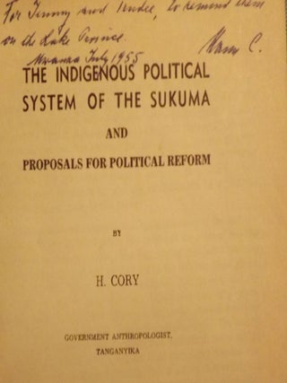 THE INDIGENOUS POLITICAL SYSTEM OF THE SUKUMA