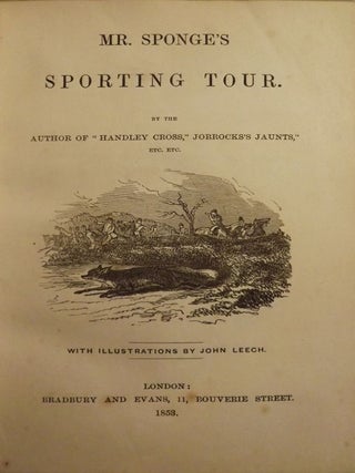 Item #13395 MR. SPONGE'S SPORTING TOUR. Robert Smith SURTEES