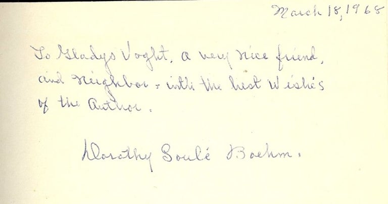 Item #1380 A RABBIT'S FOOT IN HER POCKET. Dorothy Soule BOEHM.