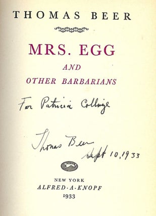 MRS. EGG AND OTHER BARBARIANS