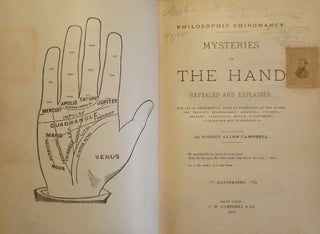 Item #1579 MYSTERIES OF THE HAND REVEALED AND EXPLAINED PALMISTRY PALM READING. Robert Allen...