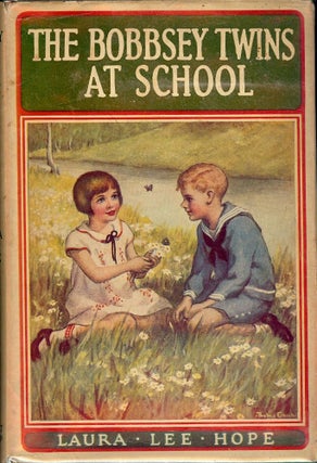 Item #1584 THE BOBBSEY TWINS AT SCHOOL. Laura Lee HOPE