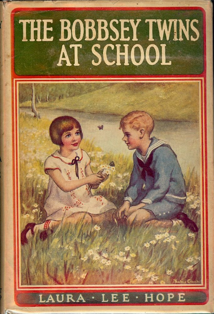 Item #1584 THE BOBBSEY TWINS AT SCHOOL. Laura Lee HOPE.