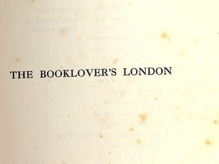 THE BOOKLOVER'S LONDON