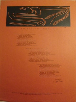 Item #18893 ON THE ORTHODOXY AND CREED OF MY POWER MOWER. JOHN CIARDI