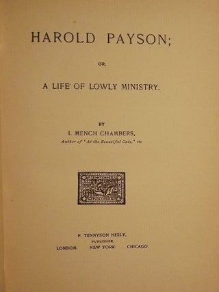 HAROLD PAYSON; OR, A LIFE OF LOWLY MINISTRY