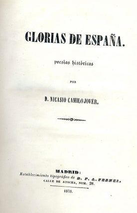 GLORIAS DE ESPANA POESIAS HISTORICAS