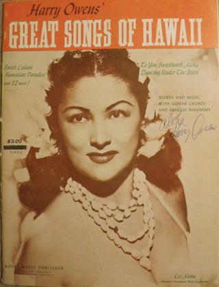 Item #2142 GREAT SONGS OF HAWAII. Harry OWENS
