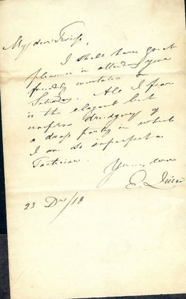 Item #23507 Autograph Letter Signed. Edward QUIN