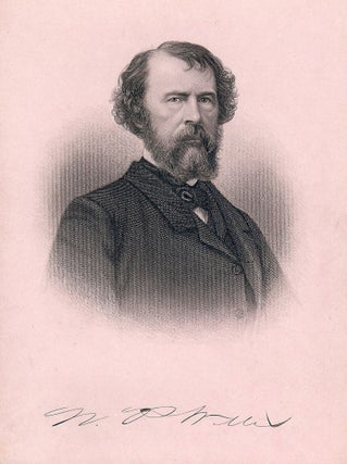 Item #23808 Cabinet Card Portrait Engraving. Nathaniel P. WILLIS