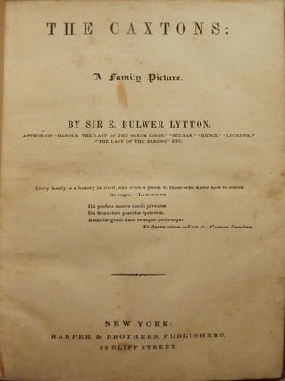 Item #25032 THE CAXTONS. E. BULWER LYTTON