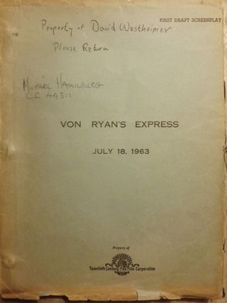 Item #257 VON RYAN'S EXPRESS. David WESTHEIMER