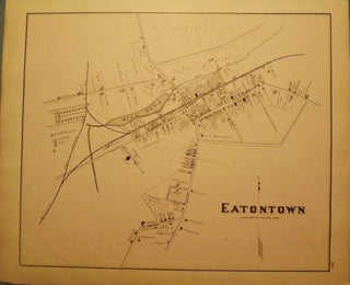 Item #26055 EATONTOWN MAP, 1878. WOOLMAN AND ROSE ATLAS OF THE NEW JERSEY COAST