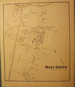 Item #26663 WEST CREEK MAP 1878. WOOLMAN AND ROSE ATLAS OF THE NEW JERSEY COAST