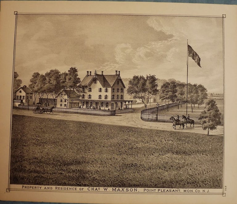 Item #26664 POINT PLEASANT: CHAS. W MAXSON RESIDENCE. WOOLMAN AND ROSE ATLAS OF THE NEW JERSEY COAST.