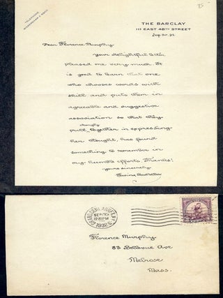 Item #2706 AUTOGRAPH LETTER SIGNED. IRVING BACHELLER