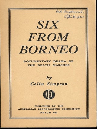Item #2840 SIX FROM BORNEO. Colin SIMPSON
