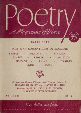 Item #28736 Views of the North Coast, in Poetry Magazine, March 1947. Anne RIDLER
