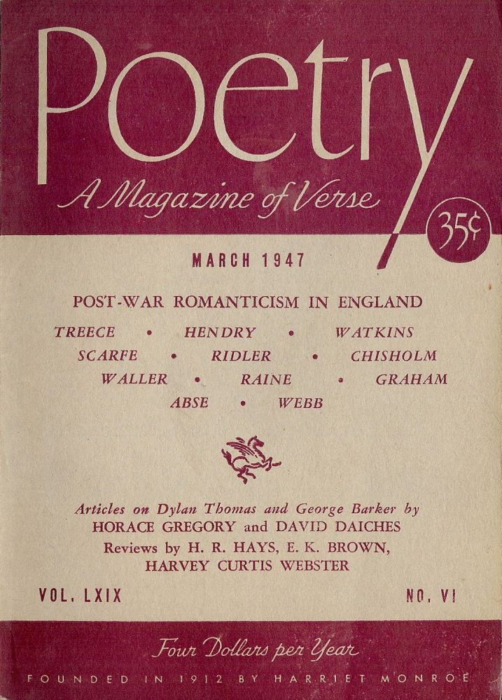 Item #28736 Views of the North Coast, in Poetry Magazine, March 1947. Anne RIDLER.