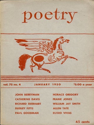 Item #28757 The Cage, In Poetry Magazine, January 1950. John BERRYMAN