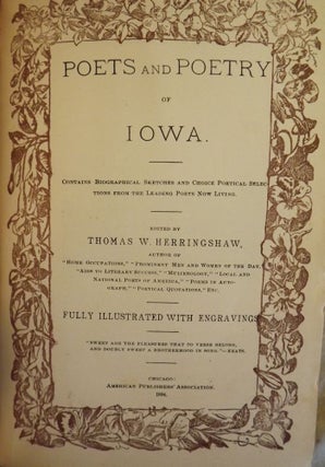 Item #29544 POETS AND POETRY OF IOWA. Thomas W. HERRINGSHAW