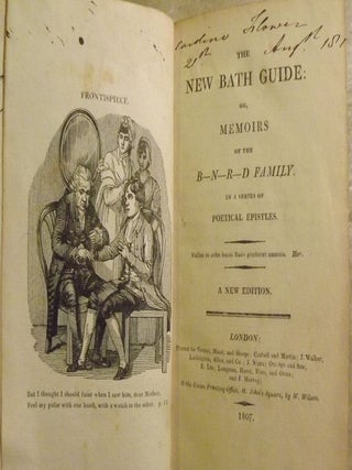 Item #2976 THE NEW BATH GUIDE, MEMOIRS THE B-N-R-D FAMILY SERIES POETIC EPISTLES. Christopher ANSTEY
