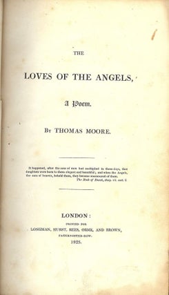 Item #3011 THE LOVES OF THE ANGELS, A POEM. Thomas MOORE