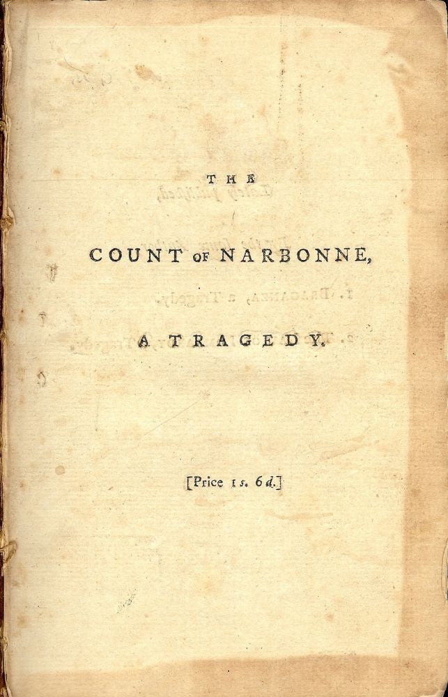 Item #3042 THE COUNT OF NARBONNE, A TRADEGY. Robert JEPSHON.