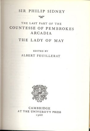 LAST PART COUNTESSE PEMBROKES ARCADIA: THE LADY OF MAY, PROSE WORKS 2