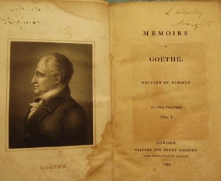 Item #3081 MEMOIRS OF GOETHE TWO VOLUMES. Johann Wolfgang GOETHE