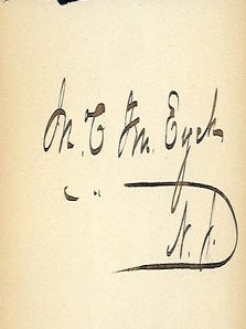 Item #32734 Autograph Signature. John C. TEN EYCK