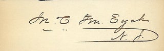 Item #32734 Autograph Signature. John C. TEN EYCK