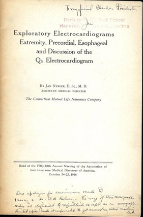 Item #333 EXPLORATORY ELECTROCARDIOGRAMS EXTREMITY, PRECORDIAL. Jan NYBOER