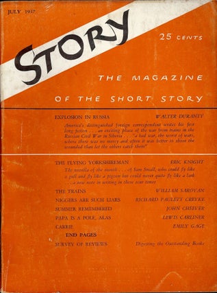 Item #33820 Summer Remembered, In Story Magazine, July 1937. John CHEEVER