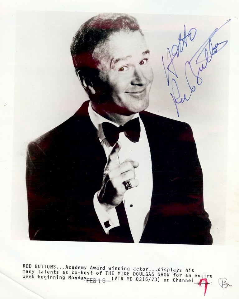 Item #35237 Signed Photograph. Red BUTTONS.