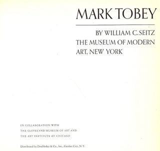 Item #37152 MARK TOBEY. Wlliam C. SEITZ