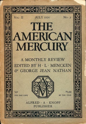 Item #39123 M'Liss and Louie in The American Mercury, July 1924. Carl SANDBURG