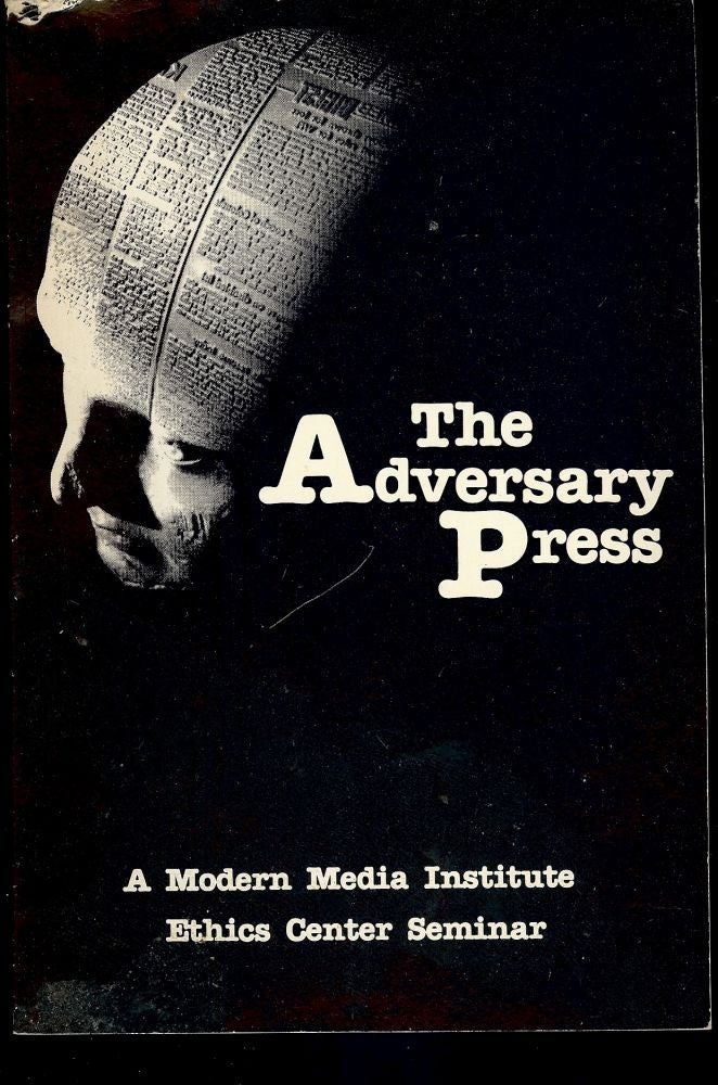 Item #39407 THE ADVERSARY PRESS. MODERN MEDIA INSTITUTE.