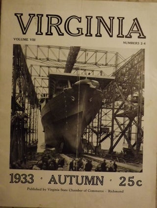 Item #39484 VIRGINIA Autumn 1933 Industrial Issue. VIRGINIA CHAMBER OF COMMERCE
