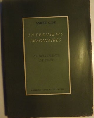 Item #39999 INTERVIEWS IMAGINAIRES. Andre GIDE