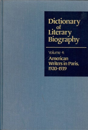 Item #40301 AMERICAN WRITERS IN PARIS, 1920-1939. Karen Lane ROOD