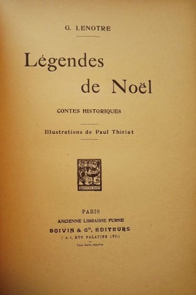 Item #40327 LEGENDES DE NOEL. G. LENOTRE
