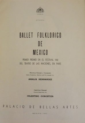 BALLET FOLKLORICO DE MEXICO 1961